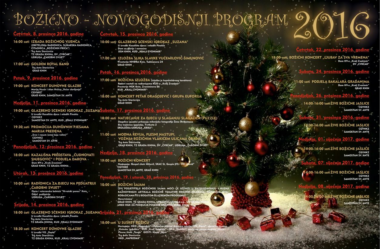 Božićno-novogodišnji program 2016.