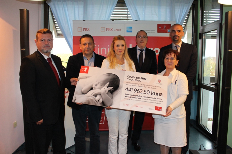 Predstavnici PBZ Grupe uručili Općoj i veteranskoj bolnici “Hrvatski ponos” Knin donaciju u iznosu od 441.962,50 kuna