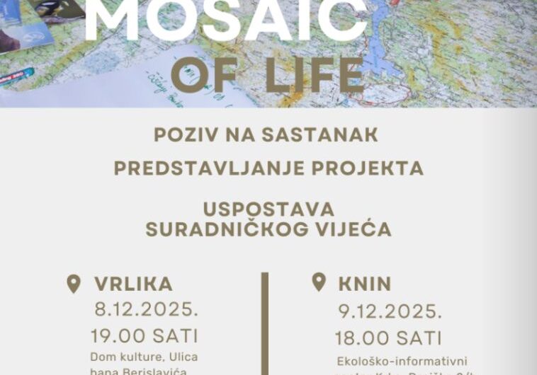 Predstavljanje projekta Mosaic of LIFE i uspostava suradničkog vijeća – poziv na sastanak
