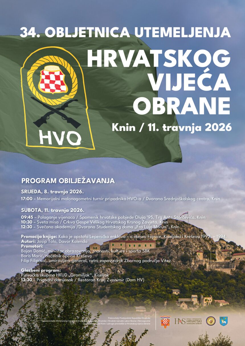 PROGRAM OBILJEŽAVANJA 34. OBLJETNICE UTEMELJENJA HRVATSKOG VIJEĆA OBRANE