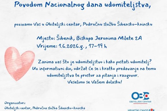 Predavanje povodom obilježavanja Nacionalnog dana udomiteljstva Predavanje povodom obilježavanja Nacionalnog dana udomiteljstva