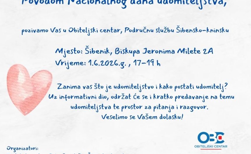 Predavanje povodom obilježavanja Nacionalnog dana udomiteljstva Predavanje povodom obilježavanja Nacionalnog dana udomiteljstva