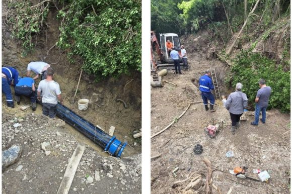 Sanirano puknuće glavne gradske vodovodne cijevi – voda se postupno vraća korisnicima Sanirano puknuće glavne gradske vodovodne cijevi – voda se postupno vraća korisnicima