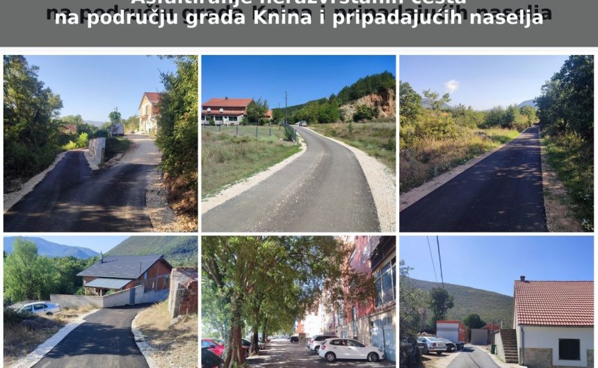 Asfaltiranje nerazvrstanih cesta na području grada Knina i pripadajućih naselja